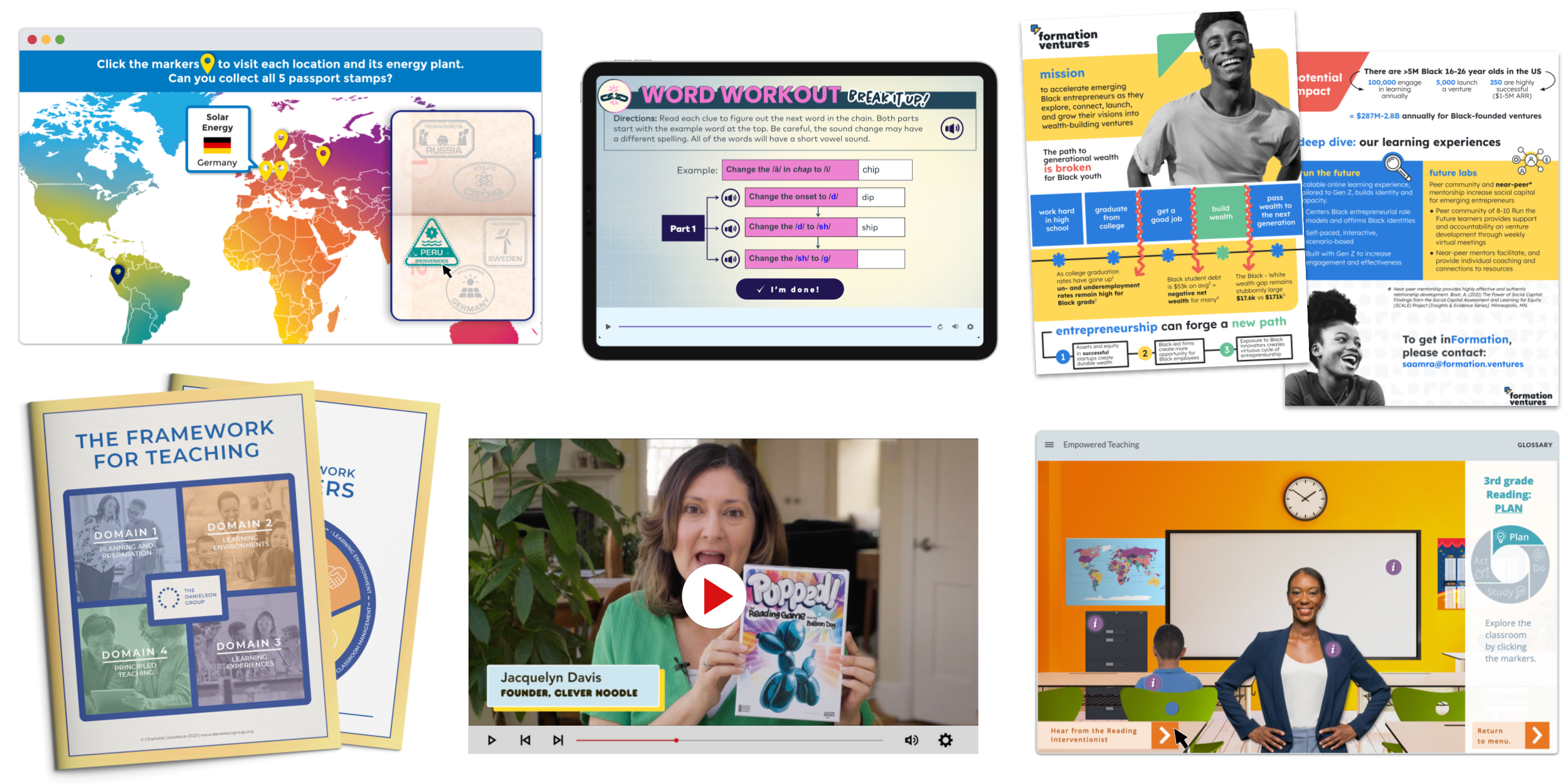 Integral Ed work collage