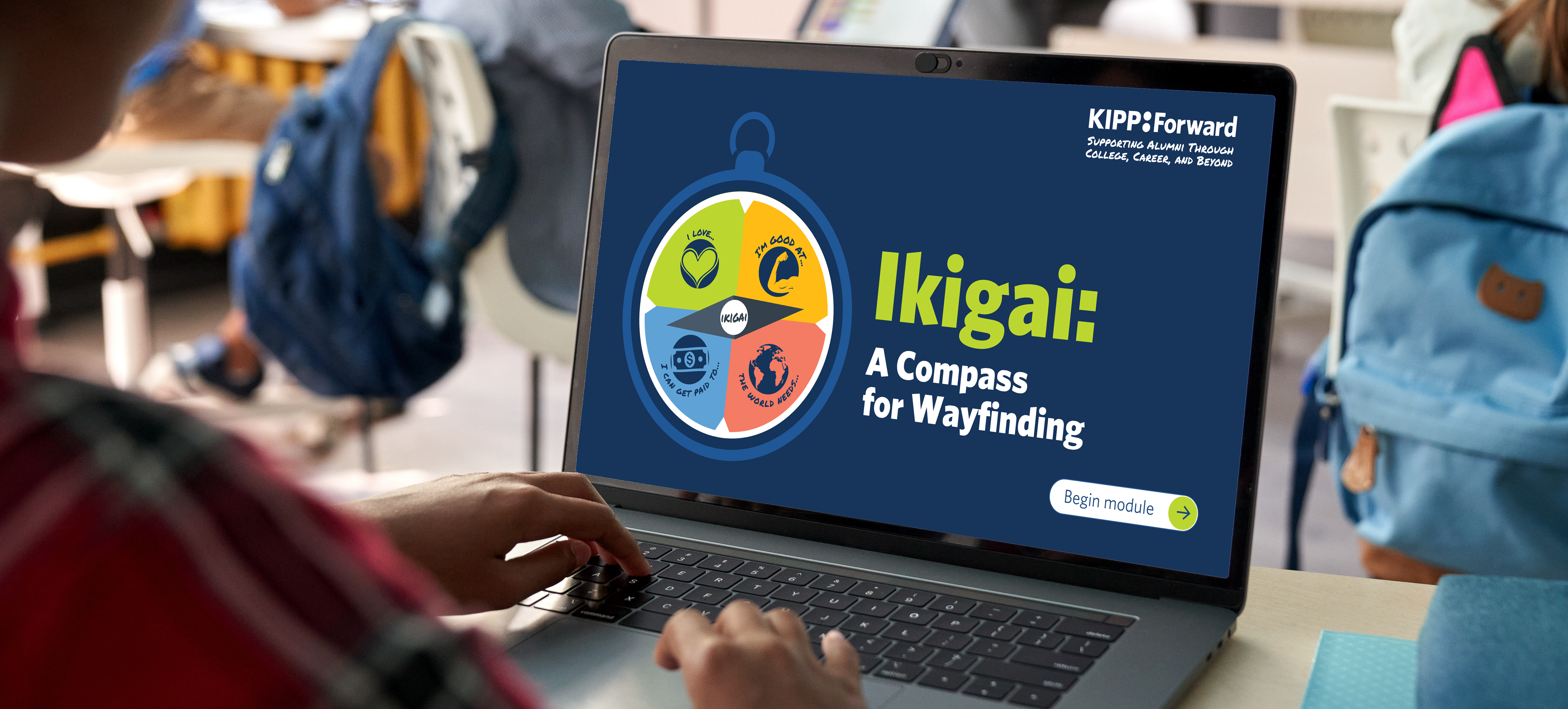 Career connected learning platform mockup