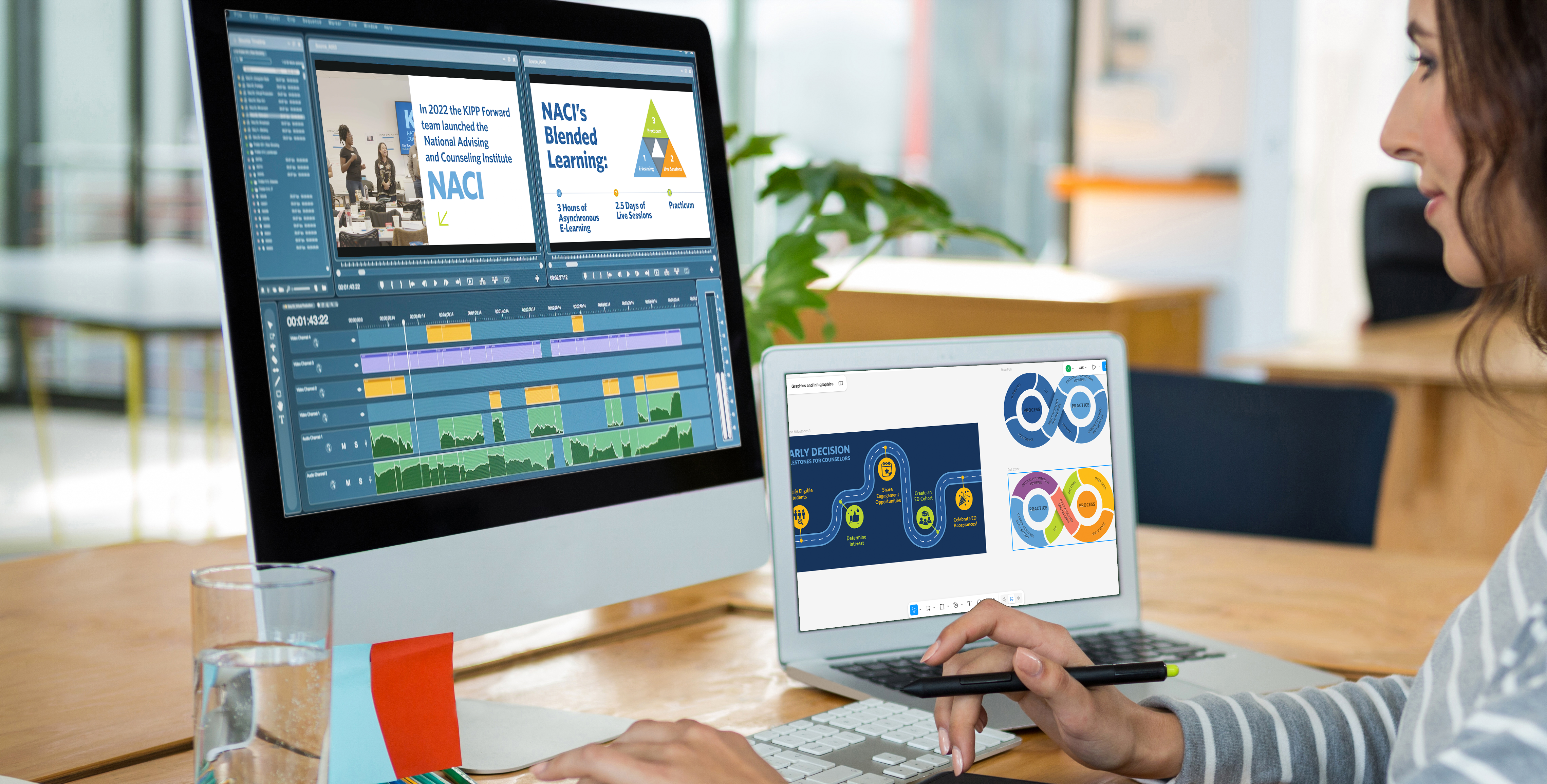 Media and communications creative mockup